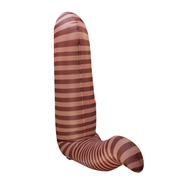 Inflatable Worm Funny Costume Halloween Party Brown Striped Adult Kid Becostume